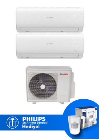Bosch Multi Split İnverter Klima 18000 Btu 1 Dış + 2 İç Ünite 9+12 Btu (Su Arıtma Sürahisi Hediyeli)
