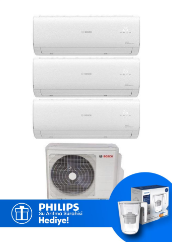 Bosch Multi Split İnverter Klima 28000 Btu 1 Dış + 3 İç Ünite 12+12+12 Btu (Su Arıtma Sürahisi Hediyeli)