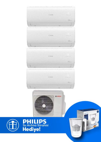 Bosch Multi Split İnverter Klima 28000 Btu 1 Dış + 4 İç Ünite 9+9+9+9 Btu (Su Arıtma Sürahisi Hediyeli)