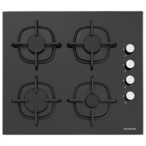 Silverline BO6502B02 - CS5343B01 - 3457 Soho 60 - MW9018B01 Siyah Cam Ankastre Set