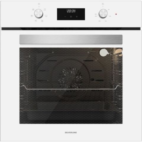 Silverline BO6502W02 - CS5365W01 Beyaz Cam Ankastre Set