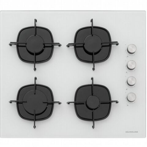 Silverline BO6502W02 - CS5335W01 Beyaz Cam Ankastre Set