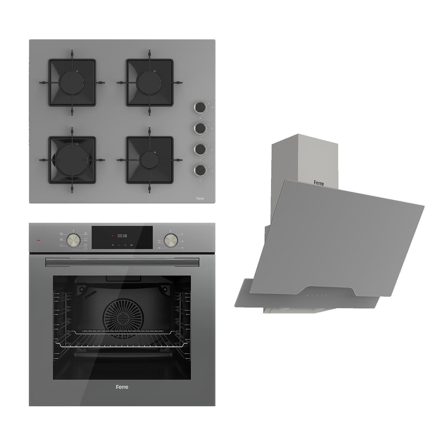 Ferre Flowart Ss Serisi Gri Set (ss208 + Qms63cpr +d065 )