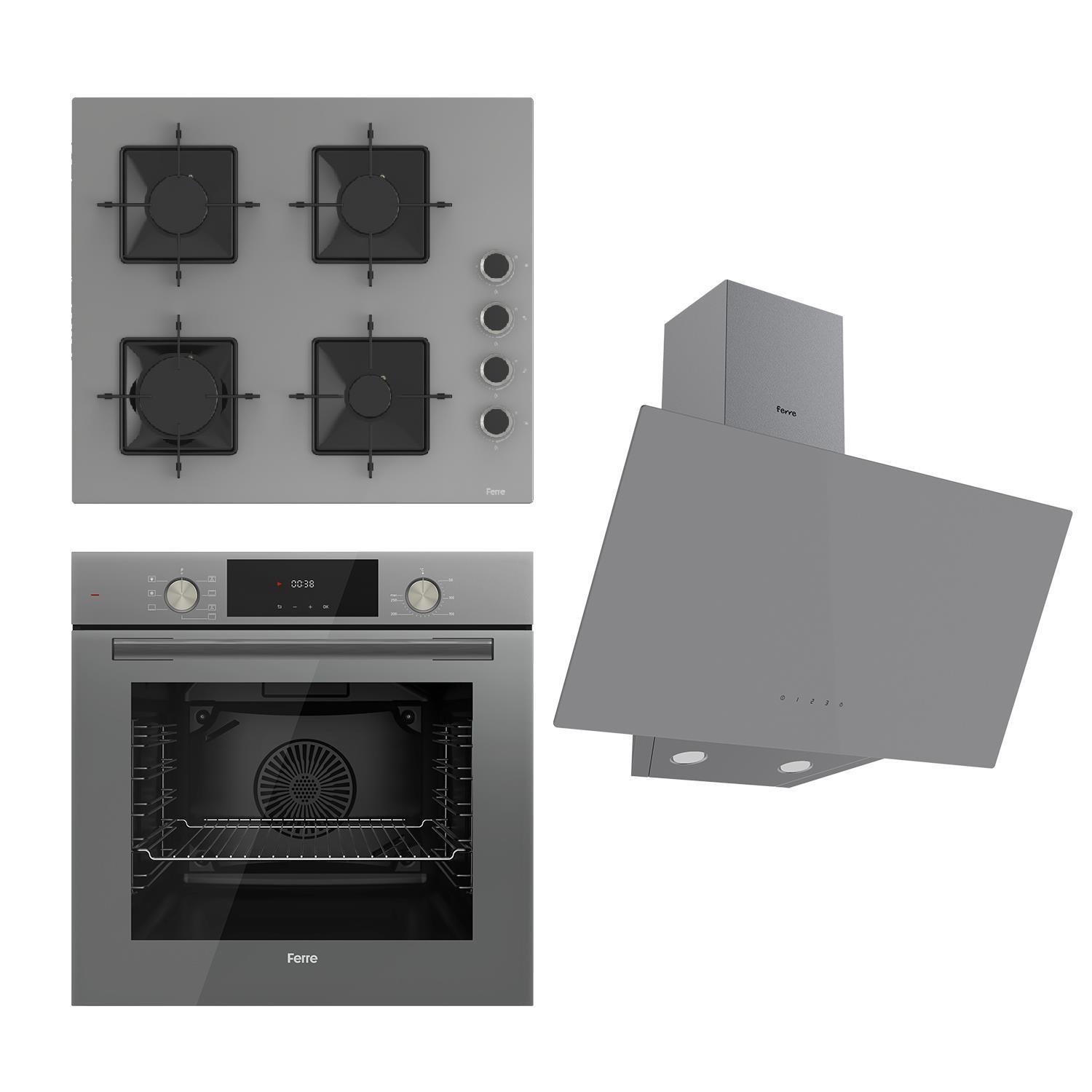 Ferre Flowart Ss Serisi Gri Set (ss208 + Qms63cpr +d079 )