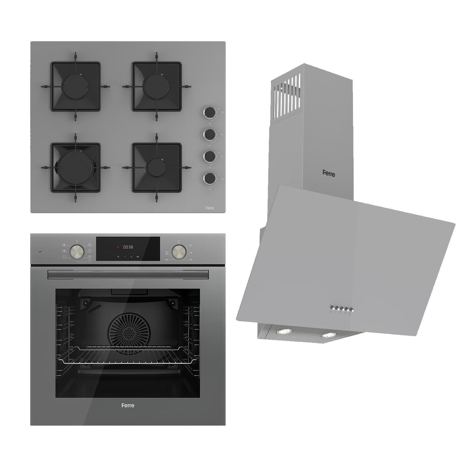 Ferre Flowart Ss Serisi Gri Set (ss208 + Qms63cpr +d088 )