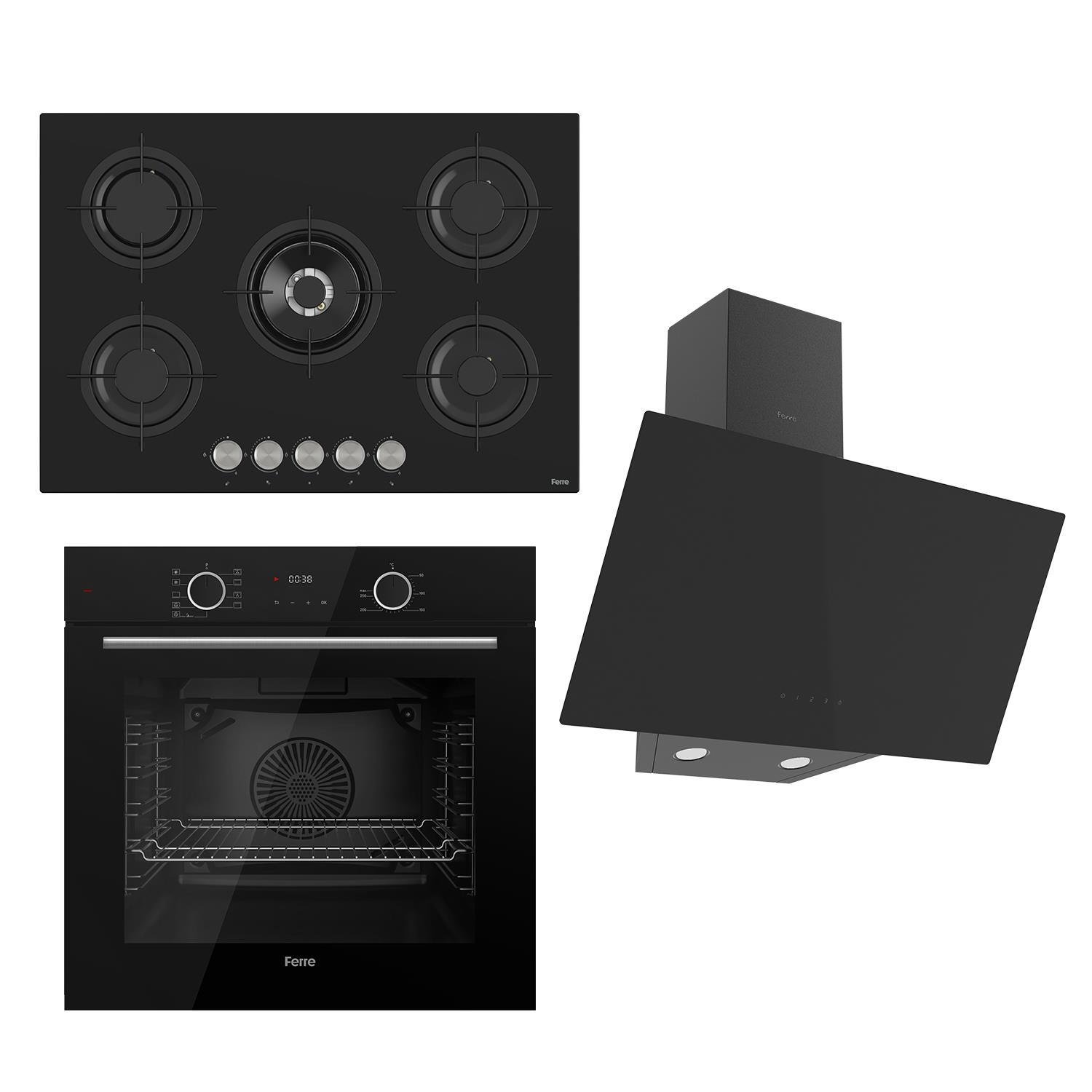 Ferre Fryart Serisi Airfry Pişirme Siyah Set (rs035 + Xe63cs +d077 )