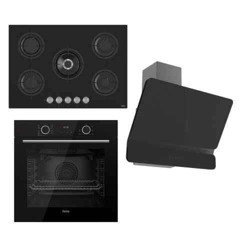Ferre Fryart Serisi Airfry Pişirme Siyah Set (rs035 + Xe63cs +d080 )