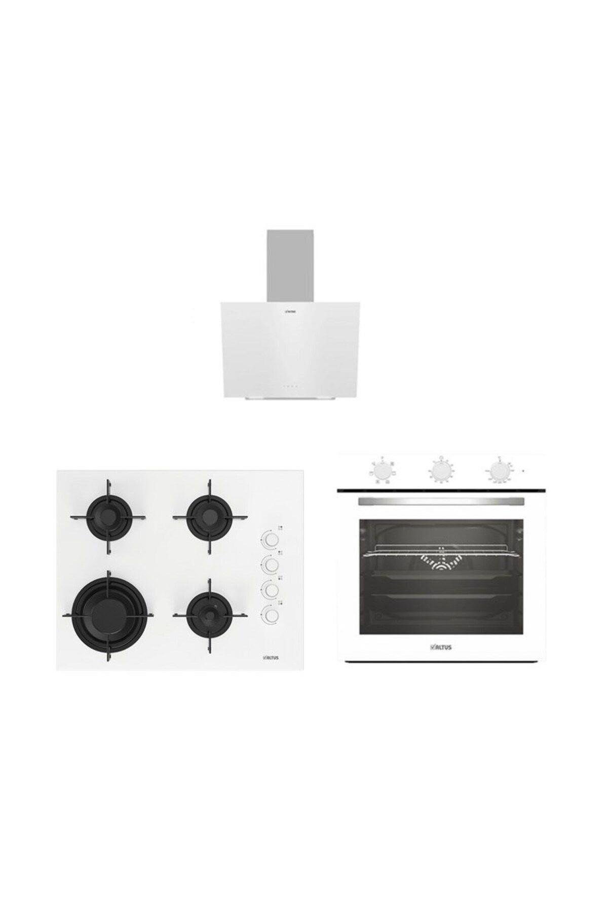 Altus ALA 321 W Fırın 189 DW Ocak 570 W Davlumbaz Beyaz Ankastre Set