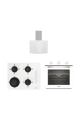 Altus ALA 321 W Fırın 189 DW Ocak 570 W Davlumbaz Beyaz Ankastre Set