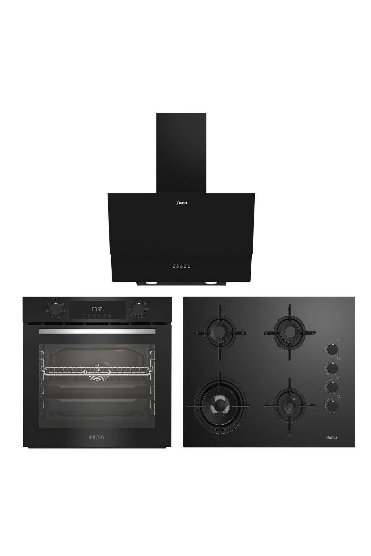 Altus Siyah Ankastre Set ( ALA 322 B + ALA 189 DB + ALA 535 B )