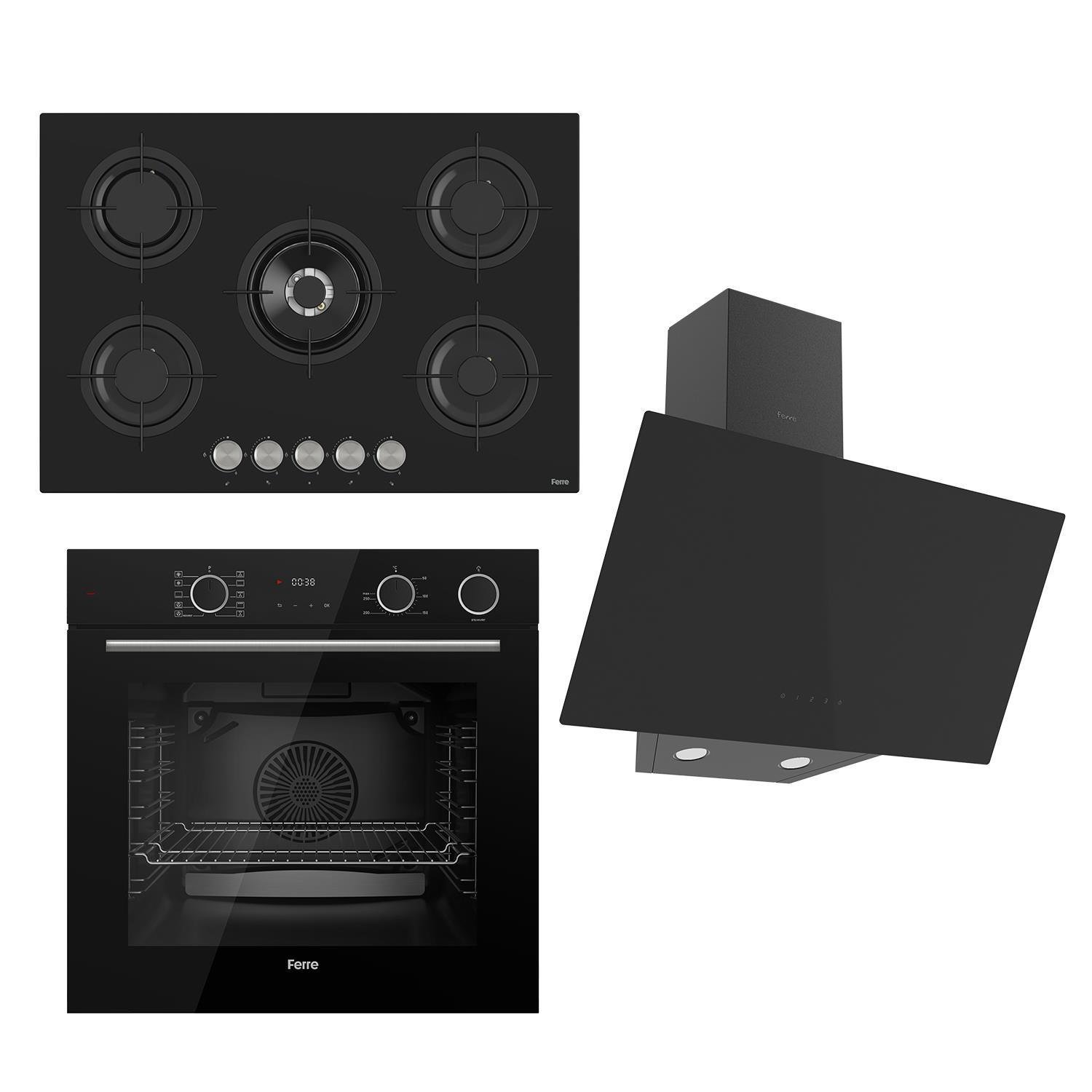 Ferre Steamart&fryart Serisi Buharlı Pişirme Siyah Set (rs035 + Xe64cs +d077)