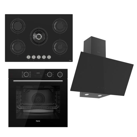 Ferre Steamart&fryart Serisi Buharlı Pişirme Siyah Set (rs035 + Xe64cs +d077)