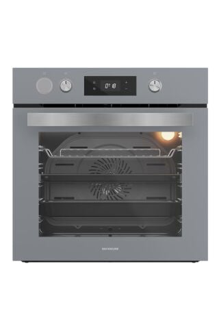 Silverline BO65P4S01 Buhar Destekli + Airfryer Özellikli Ankastre Fırın Gri Antrasit Cam