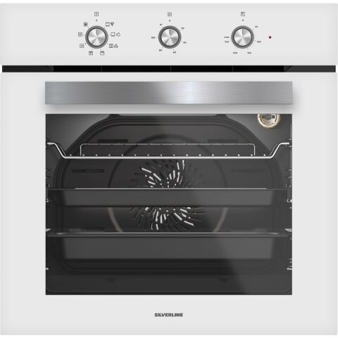 Silverline Beyaz 65 cm Ocaklı Dijital Fırınlı Ankastre Set (3481 Flam - CS5700E7W01 - BO6503W01 )
