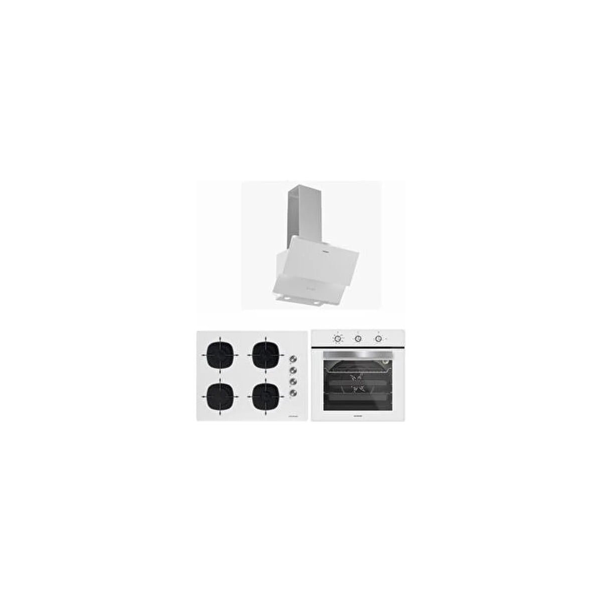 Silverline Beyaz 65 cm Ocaklı Dijital Fırınlı Ankastre Set (3490 Oslo - CS5700E7W01 - BO6503W01 )