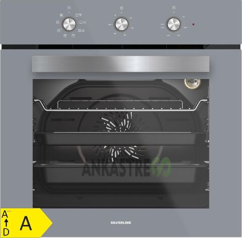 Silverline BO6503S01 - CS5343S01 - 3457 Soho 60 Gri Ankastre Set