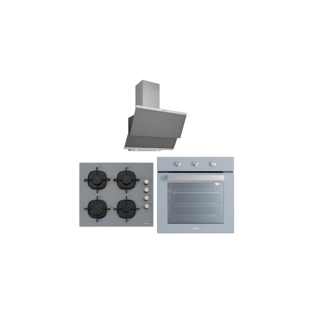 Silverline BO6503S01 - CS5335S01 - 3420 Classy 60 Gri Cam Ankastre Set