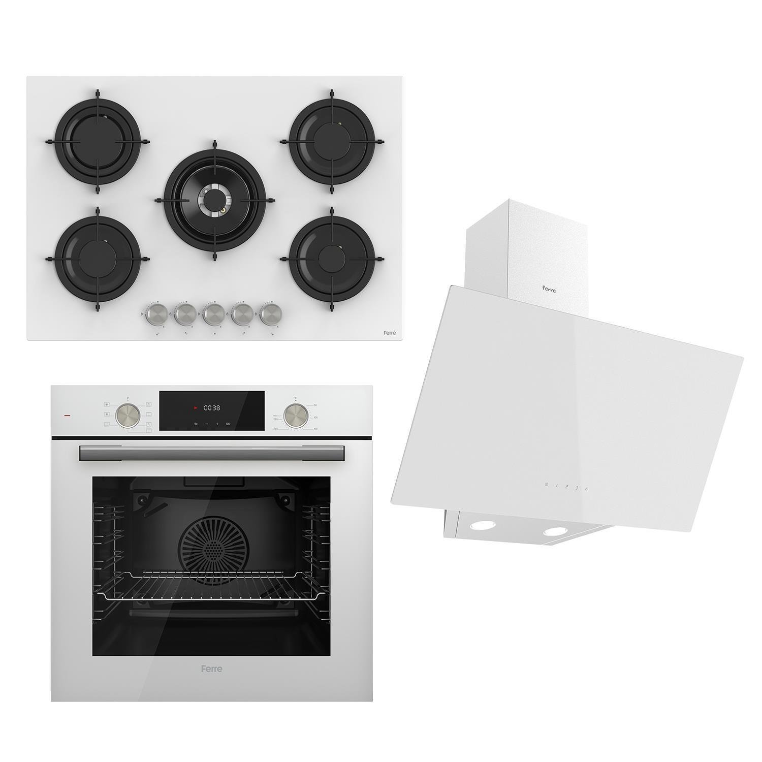 Ferre Flowart Serisi Beyaz Set (rs036 + Qms63cb +d078 )