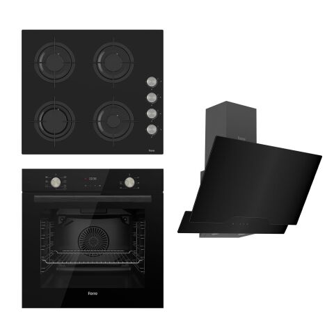 Ferre Flowart Serisi Siyah Set (cs205 + Qms63cs +d063 )