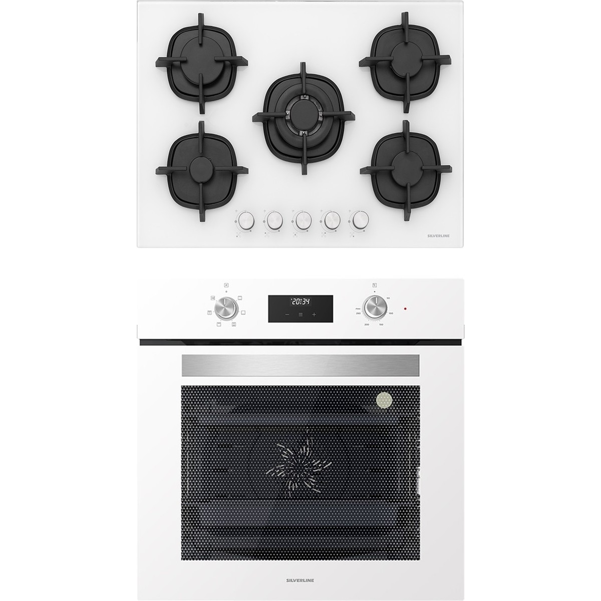 Silverline 2 Li Beyaz Cam Ankastre Set - BO6502W02 - CS5364W01