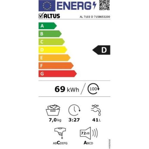 Altus AL 7103 D 7 kg 1000 Devir Çamaşır Makinesi