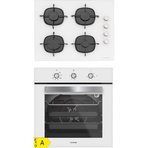 Silverline CS5335W01 - BO6503W01 Beyaz 2 'Li Ankastre Set