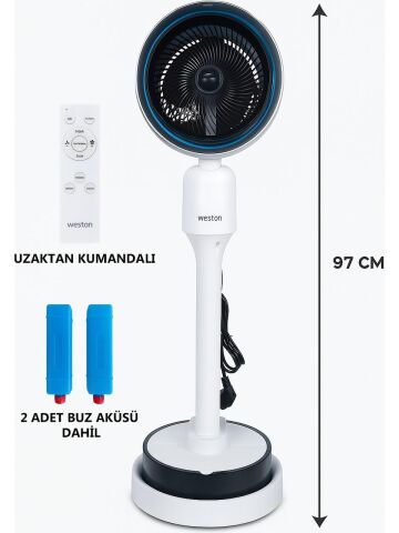 Weston WS-60W Buharlı Uzaktan Kumandalı Ayaklı Vantilatör
