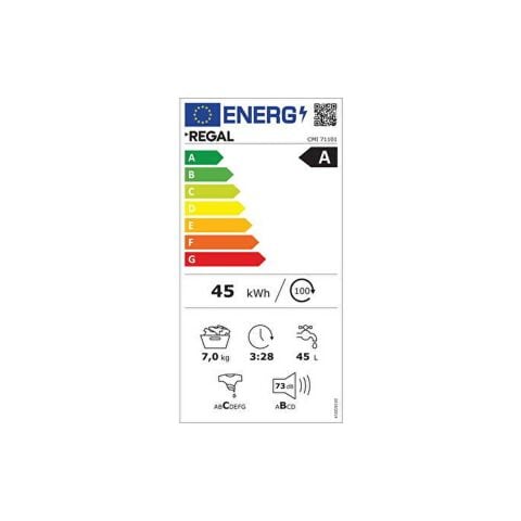 Regal CMI 71101 7 kg 1000 Devir A Enerji Sınıfı Beyaz Renk Çamaşır Makinesi