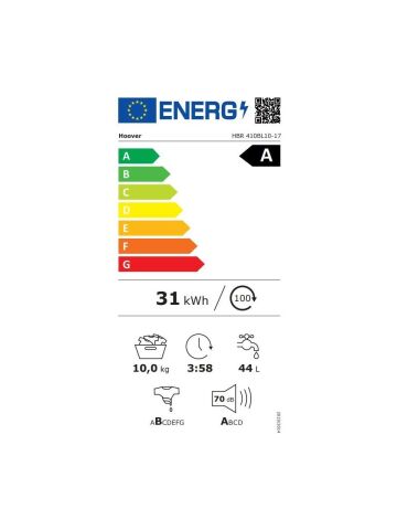 Hoover Hbr 410BL10-17 10 kg Wi-Fi Bağlantılı 1400 Devir Çamaşır Makinesi