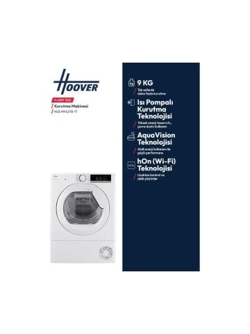 Hoover Hle H9A2Te-17 9 Kg Wi-Fi Bağlantılı Isı Pompalı Kurutma Makinesi