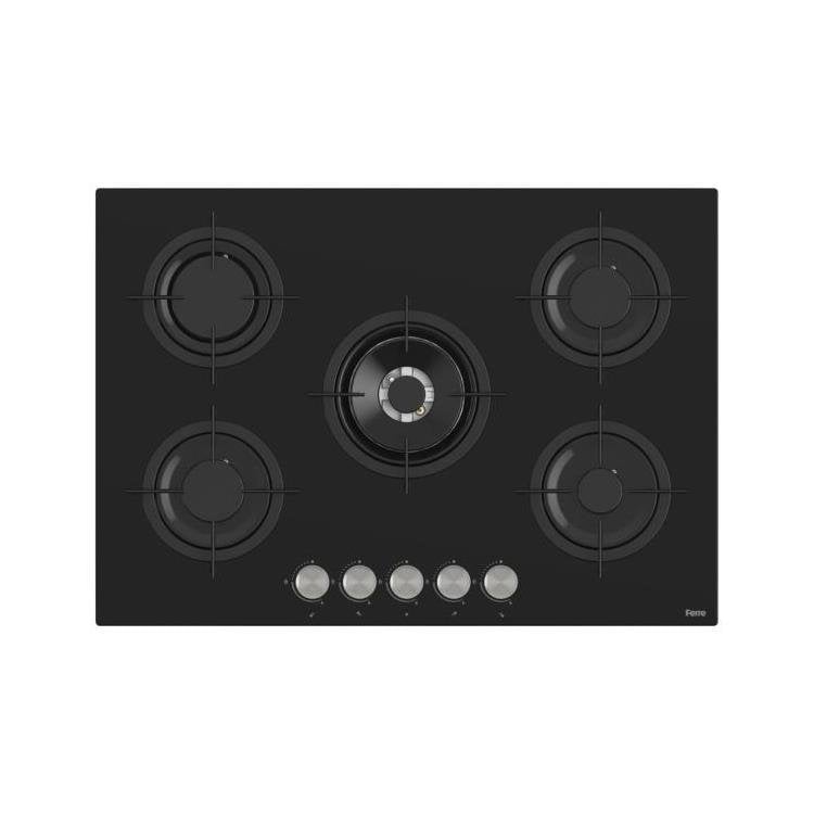 Ferre 75 CM Wok'lu Cam Ankastre Ocak