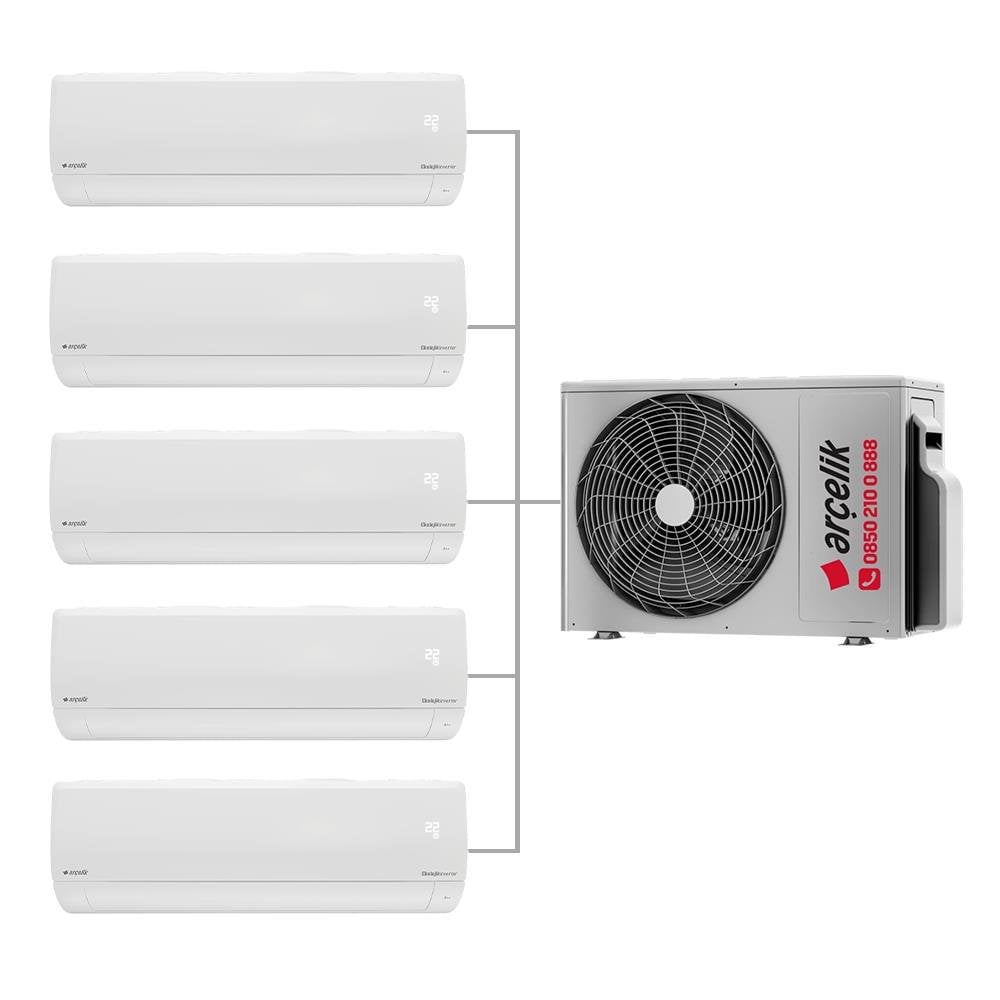 Arçelik Multi Sistem Duvar Tipi 5+1 İnverter 9+9+9+9+12 30000Btu Klima ZM30105-999912