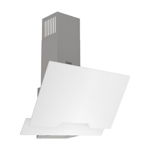 Ferre D064 Çift Camlı Girintili Dokunmatik 60 Cm Beyaz Davlumbaz
