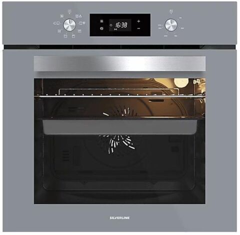 Silverline Gri Cam Ankastre Set 3481 Flam Davlumbaz - CS5335S01 Ocak - BO65E4S01 Gri Fırın