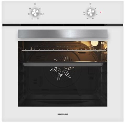 Silverline Beyaz Cam Ankastre Set (3420 Classy Davlumbaz - Cs5335w01 Ocak - Bo65e4w01 Fırın