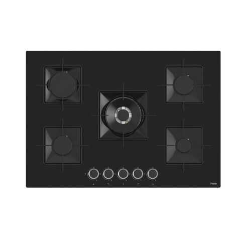 Ferre Ss035 Kare Emaye Izg.75 Cm Si̇yah Cam Ocak