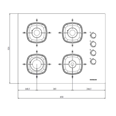 Silverline CS5665S01 Gri Cam Ankastre Ocak