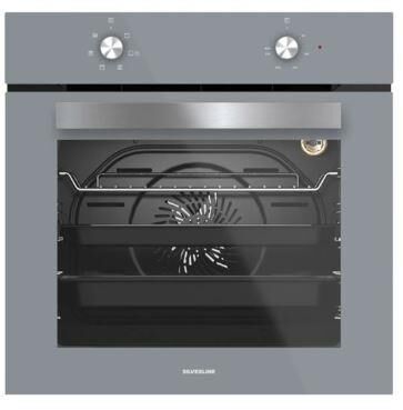 Silverline 3'lü Gri Cam Ankastre Set (3481 Flam 60 Gri+cs5365s01+bo65e1s01)