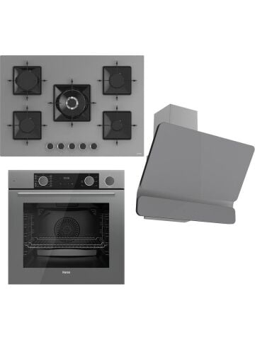 Ferre Steamart Ss Serisi Gri Set (SS038 + XE64CPR +D082 )