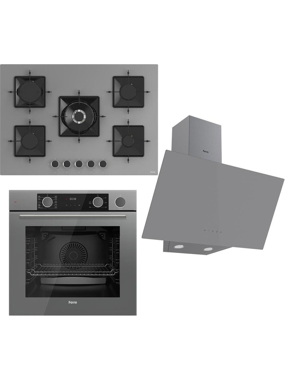 Ferre Steamart Ss Serisi Gri Set (SS038 + XE64CPR +D079 )