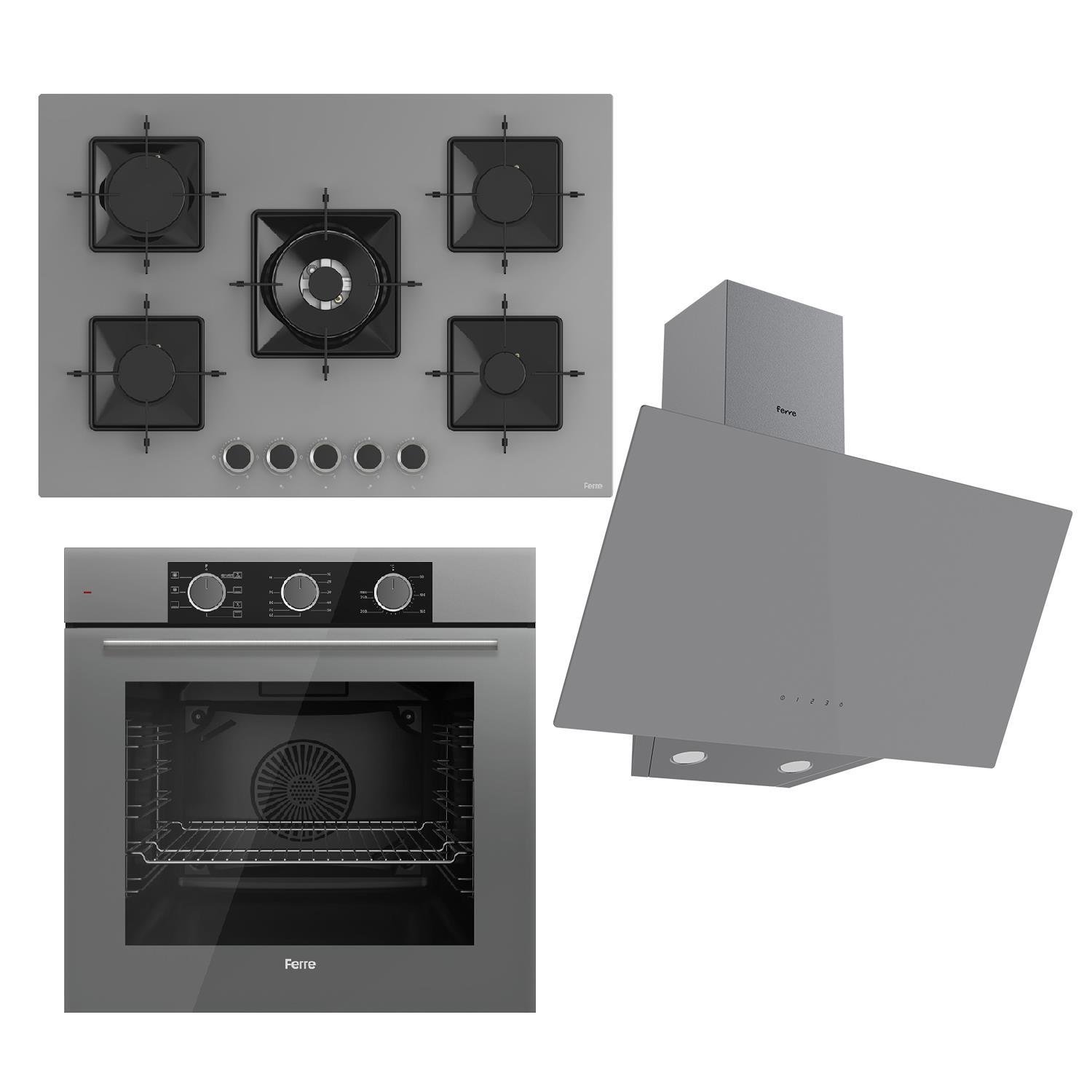 Ferre Fryart Ss Serisi Gri Set (ss038 + Qxe62cpr +d079 ) -75'lik Seri