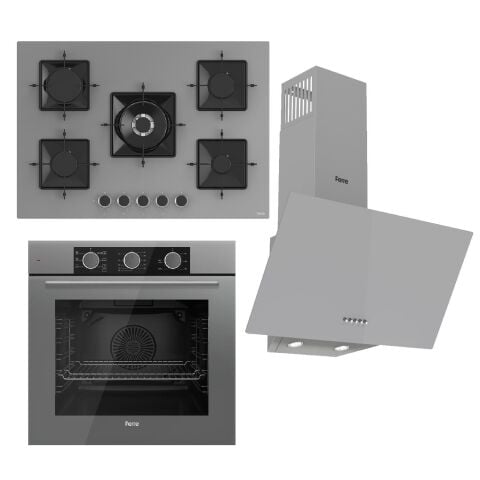 Ferre Fryart Ss Serisi Gri Set (ss038 + Qxe62cpr +d088 ) -75'lik Seri