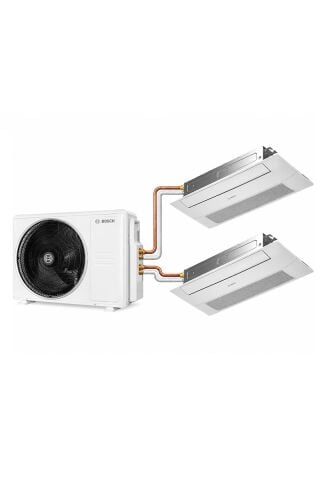 Bosch Multi Tek Yön Kaset Tipi Klima 21000 BTU Dış 9+9 BTU İç Ünite 1+2 Sistem