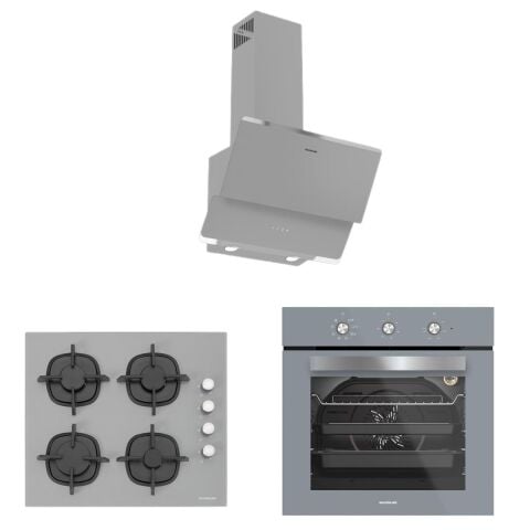 Silverline BO6503S01 - CS5343S01 - 3420 Classy 60 cm Gri Ankastre Set