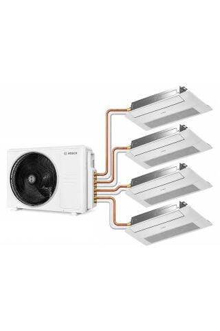 Bosch Multi Tek Yön Kaset Tipi Klima 42000 BTU Dış 9+12+12+24 BTU İç Ünite 1+4 Sistem
