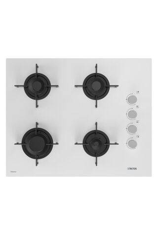 Altus 2'li Beyaz Cam Ankastre Set 321 W - 159 Dw 65cm Ocak - (Altus Süpürge Hediyeli)