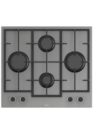 Ferre Fryart & SteamArt Gri Cam Ankastre Set D088 - LN388 Döküm ızgaralı Önden Düğmeli Ocak - XE64CPR Buharli fırın