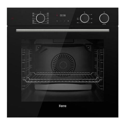 Ferre Fryart & Steamart Siyah Cam Ankastre Set D063 - LN385 Döküm Ocak - XE64CS Buharli