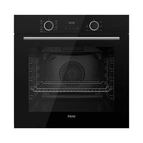 Ferre Fryart Siyah-İnox Ankastre Set D086 - EL003 Emaye Ocak - XE63CS Fryart Fırın