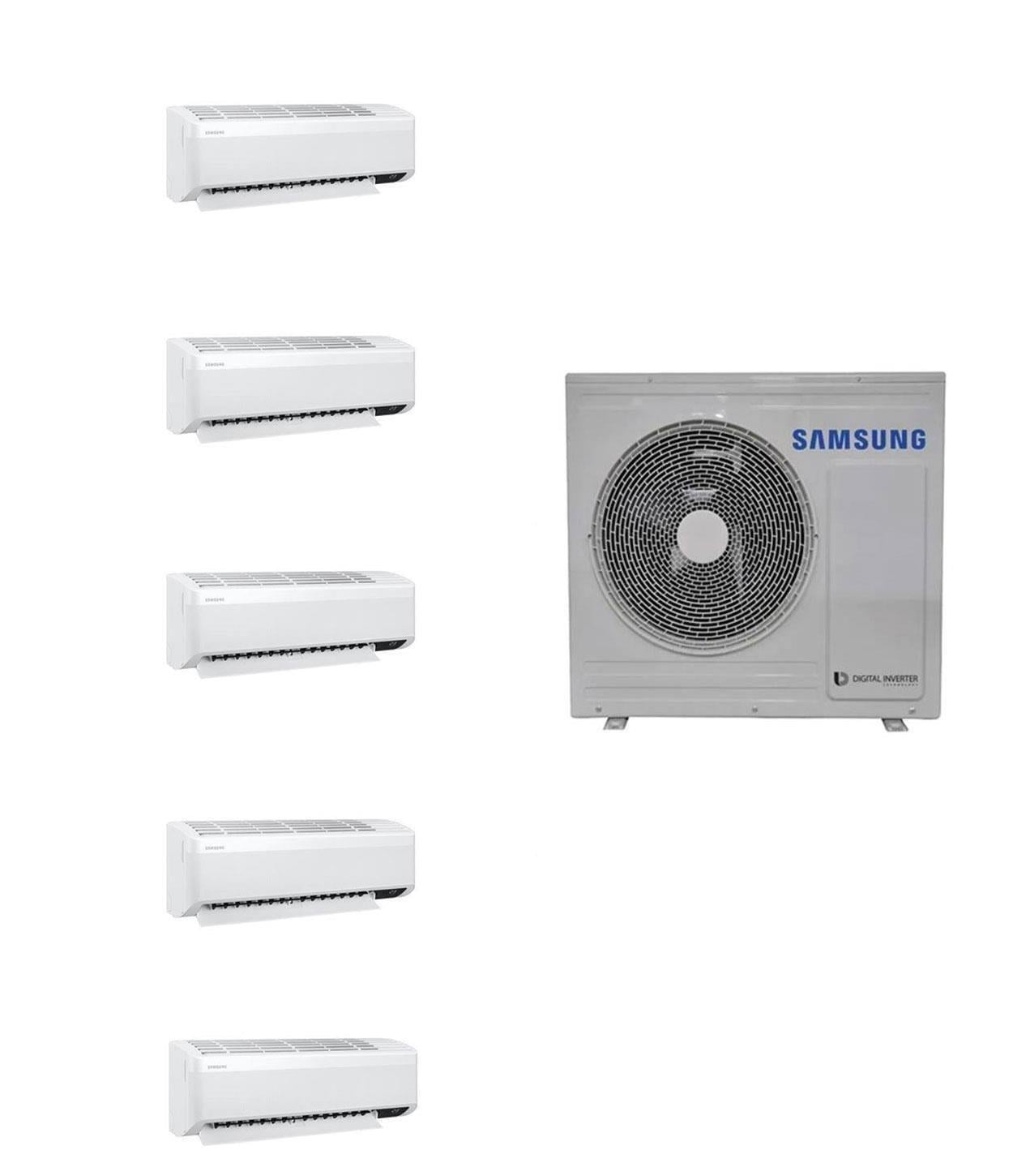 Samsung Samsung Wind Free Multi 1+5 Sistem (AJ100TXJ5KH/EA) 10 kw Dış 7+7+7+7+7 Btu İç Ünite Duvar Tipi Klima En Ucuz Fiyatları ve Özellikleri